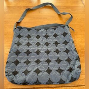 Stylish Gray and Blue Quilted Women's Bag